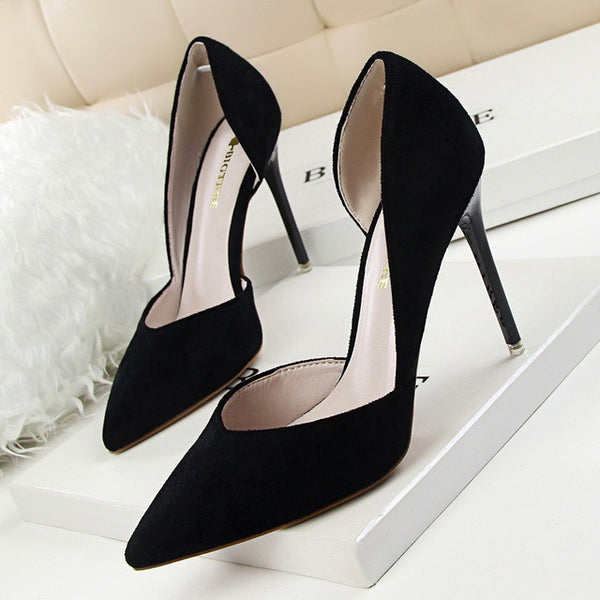 2019 Spring Summer Women Pumps Shallow Hollow High Heels With 10cm Women Shoes Party Wedding Stiletto 3168-6