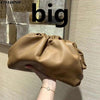 Day clutch Evening party dumpling purse bag women large big ruched pillow bag leather pouch handbag 2020 summer bag white black