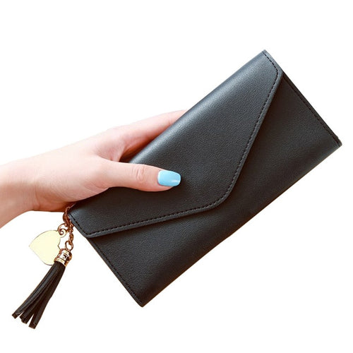 2020 Fashion Women's Wallets Simple Zipper Purses Envelop Long Wallet Women Long Section Clutch Wallet Soft PU Leather Money Bag