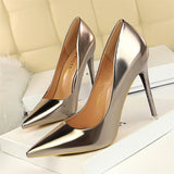 BIGTREE Shoes New Patent Leather Wonen Pumps Fashion Office Shoes Women Sexy High Heels Shoes Women's Wedding Shoes Party