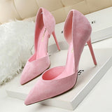 2019 Spring Summer Women Pumps Shallow Hollow High Heels With 10cm Women Shoes  Party Wedding Stiletto 3168-6