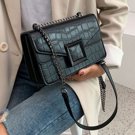 PU Leather Contrast Color Crossbody Bags For Women 2020 Fashion Small Shoulder Bag Female Handbags And Purses Travel Bags