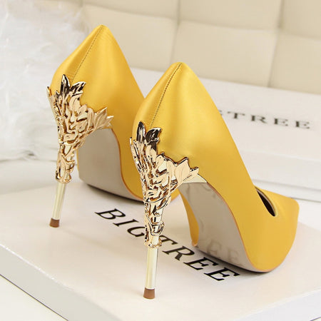 Fashion women thin high heels sexy party shoes pointed