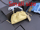 Day clutch Evening party dumpling purse bag women large big ruched pillow bag leather pouch handbag 2020 summer bag white black