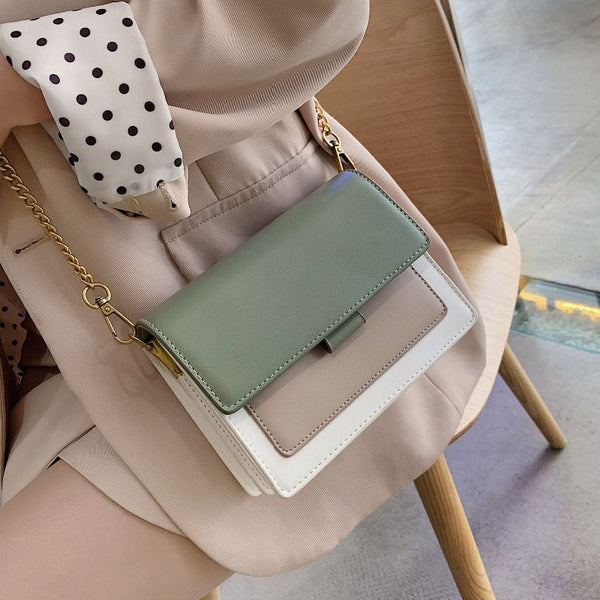 Mini Leather Crossbody Bags For Women 2020 Green Chain Shoulder Messenger Bag Lady Travel Purses and Handbags  Cross Body Bag