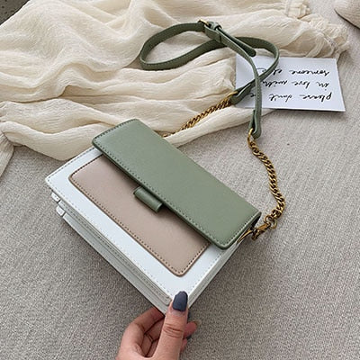 Mini Leather Crossbody Bags For Women 2020 Green Chain Shoulder Messenger Bag Lady Travel Purses and Handbags  Cross Body Bag