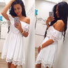 Fashion Women Elegant Vintage sweet lace white Dress