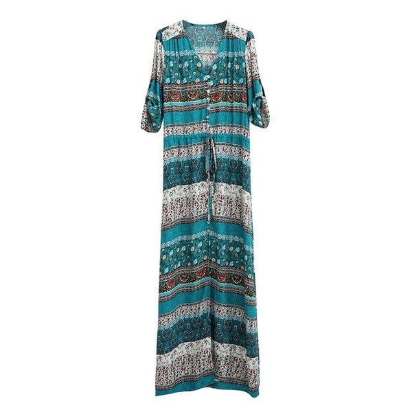 Casual Sleeveless Maxi Dress Vintage Loose Women Clothes