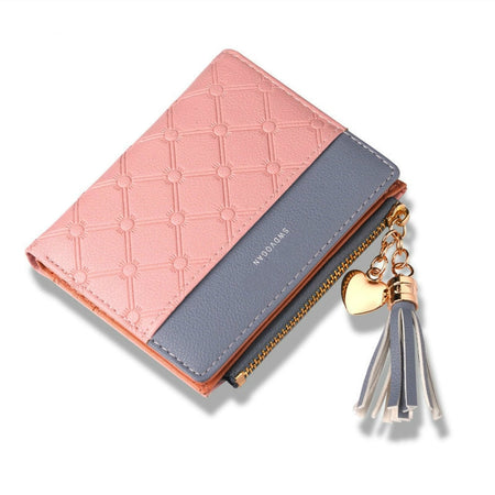 Small Female Purse Short Purse Lady Letter Laser Wallet Short Clutch Solid  Women Wallet